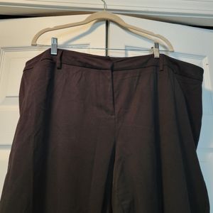 Lane Bryant Black Dress Trousers Cuffed: Size 24 Petite